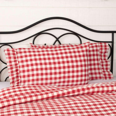 Annie Buffalo Red Check Standard Pillow Case Set of 2 21x30 VHC Brands - The Fox Decor